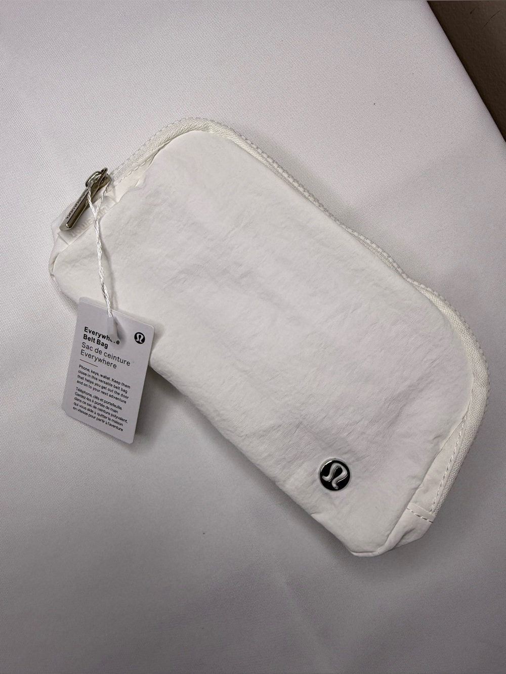 lululemon athletica White Everyday Belt Bag with Metal Logo Tag